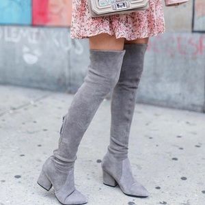 Grey OTK Faux Suede Boots